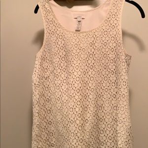 J. Crew cream lace top